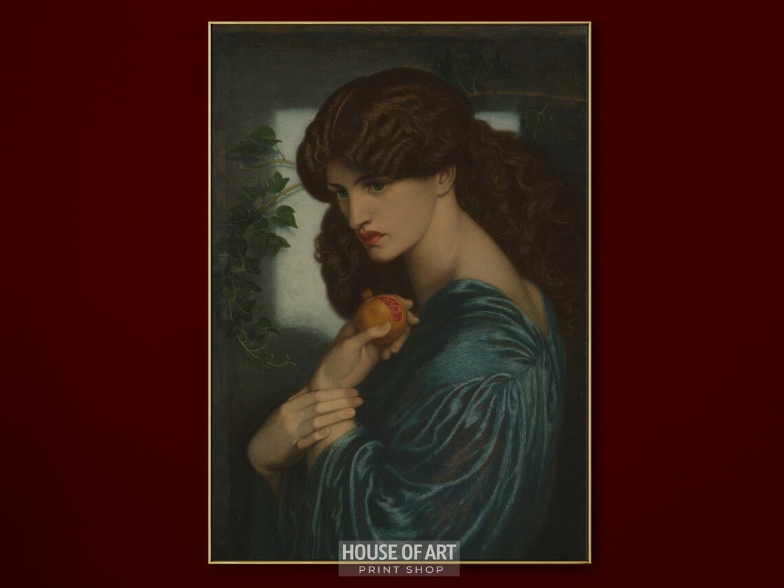 Dante Gabriel Rossetti Proserpine Pomegranate Pre-Raphaelite Art Print Poster - Image 3