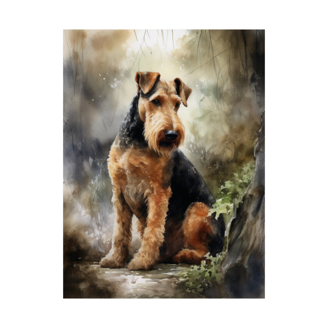 Airedale Terrier Dog Art Print Dog Wall Art Animal Art Print Animal Art Poster Dog Lover Gift Colorful Animal Wall Art Cool Dog Art - Image 4