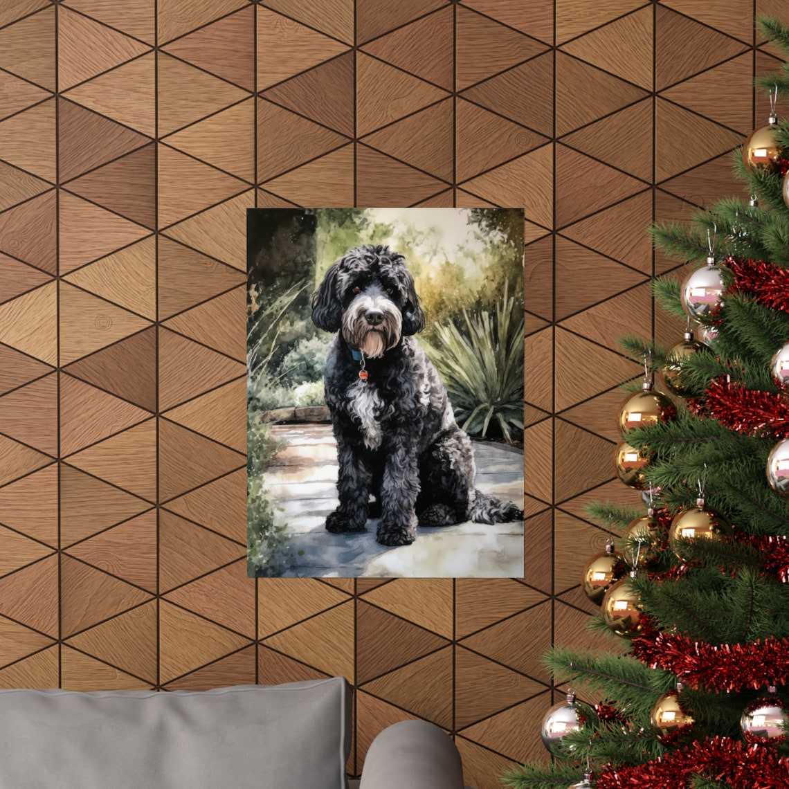 Portuguese Water Dog Art Print Dog Wall Art Animal Art Print Animal Art Poster Dog Lover Gift Colorful Animal Wall Art Cool Dog Art - Image 3
