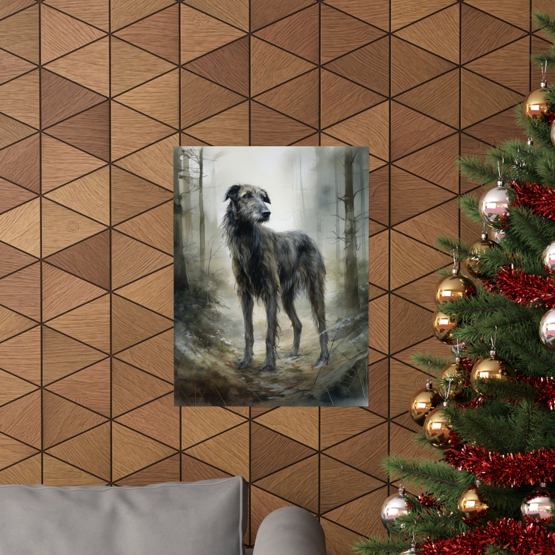 Scottish Deerhound Dog Art Print Dog Wall Art Animal Art Print Animal Art Poster Dog Lover Gift Colorful Animal Wall Art Cool Dog Art - Image 3