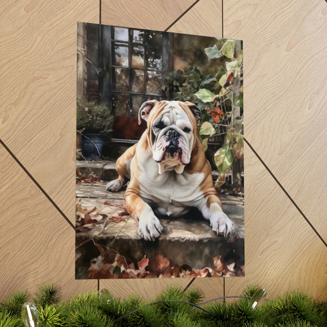 Bulldog Dog Art Print Dog Wall Art Animal Art Print Animal Art Poster Dog Lover Gift Colorful Animal Wall Art Cool Dog Art - Image 2