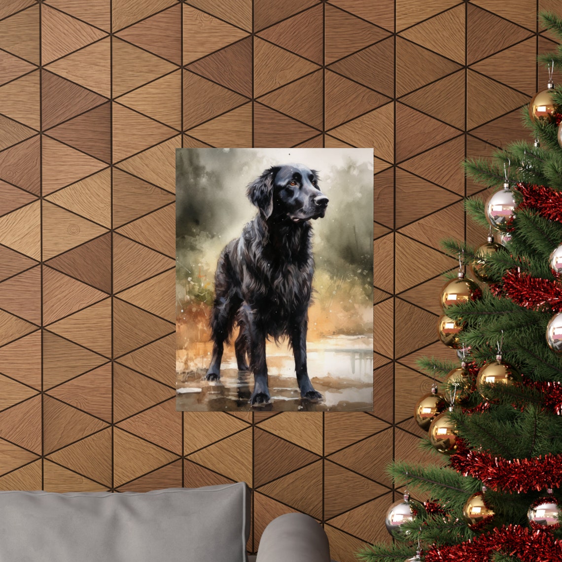 Flat Coated Retriever Dog Art Print Dog Wall Art Animal Art Print Animal Art Poster Dog Lover Gift Colorful Animal Wall Art Cool Dog - Image 3