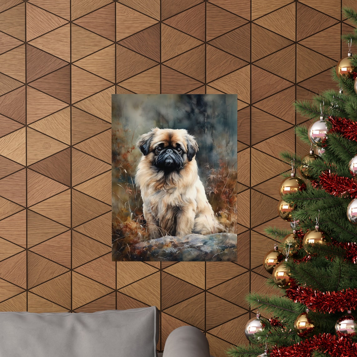 Pekingese Dog Art Print Dog Wall Art Animal Art Print Animal Art Poster Dog Lover Gift Colorful Animal Wall Art Cool Dog Art - Image 3