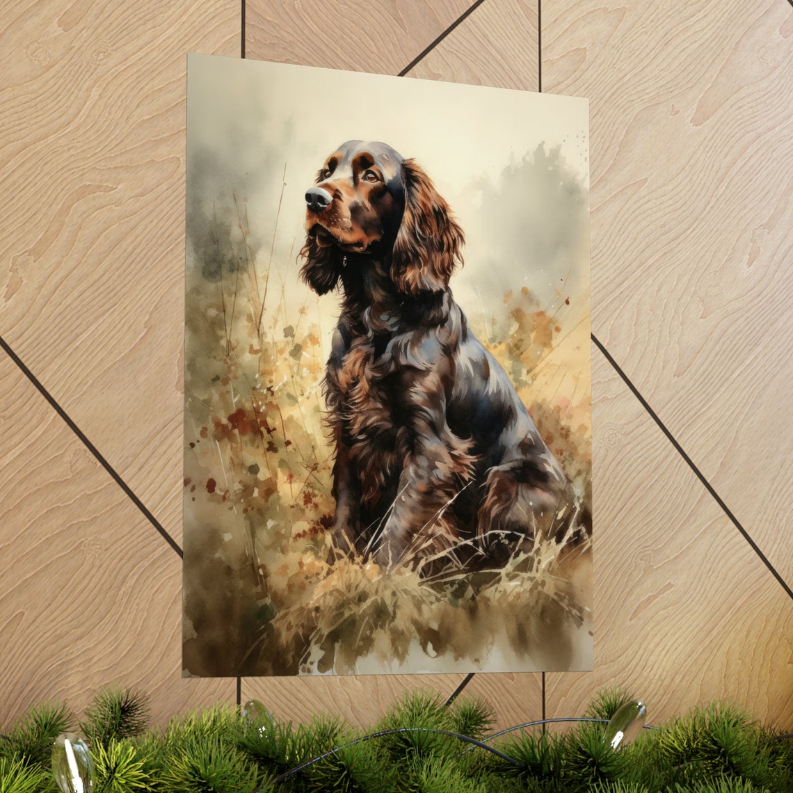 Field Spaniel Dog Art Print Dog Wall Art Animal Art Print Animal Art Poster Dog Lover Gift Colorful Animal Wall Art Cool Dog Art - Image 2