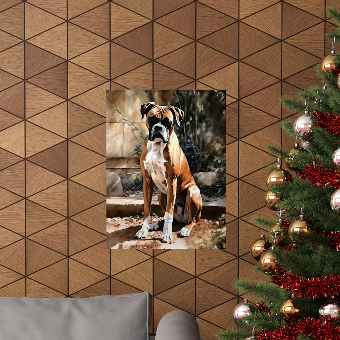 Boxer Dog Art Print Dog Wall Art Animal Art Print Animal Art Poster Dog Lover Gift Colorful Animal Wall Art Cool Dog Art - Image 3