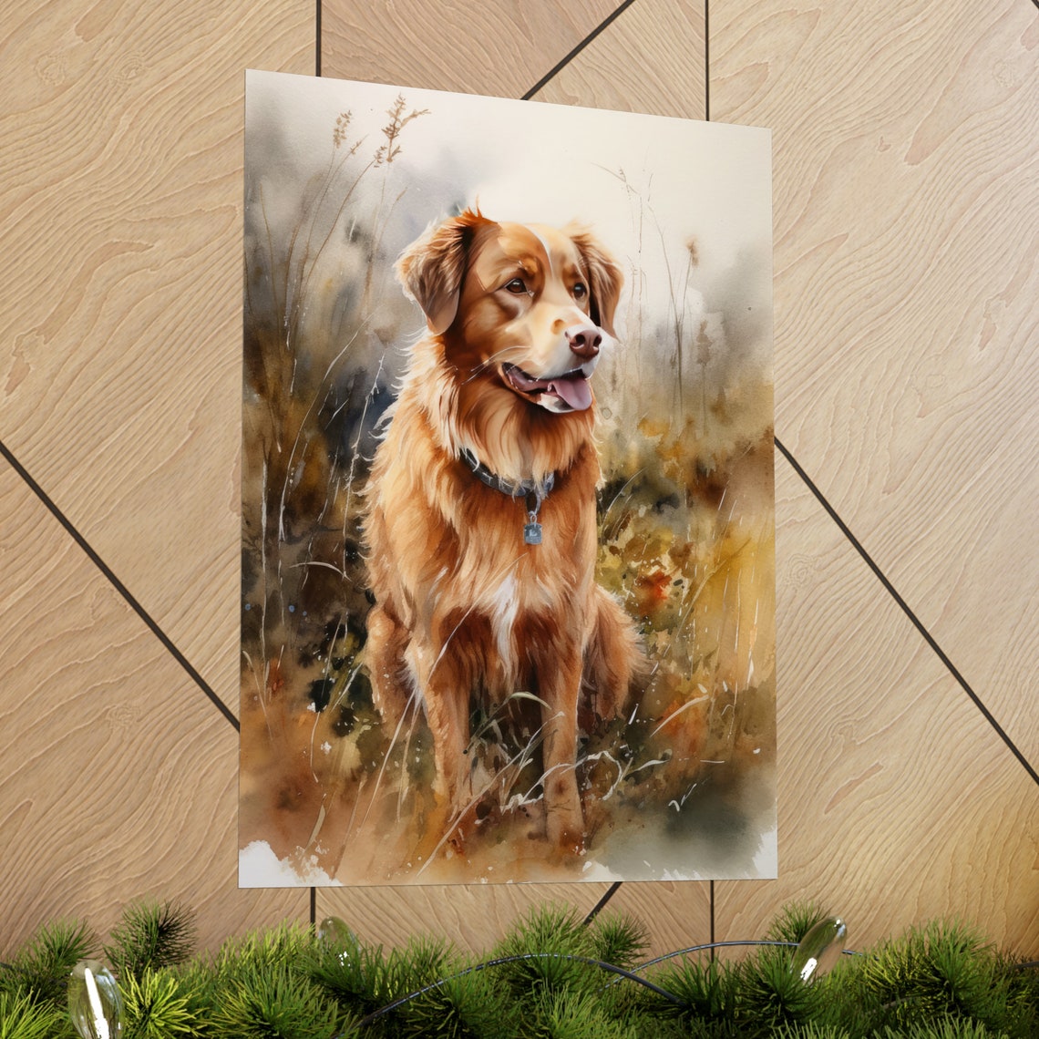 Nova Scotia Duck Tolling Retriever Dog Art Print Dog Wall Art Animal Art Print Animal Art Poster Dog Lover Gift Colorful Animal Art - Image 2