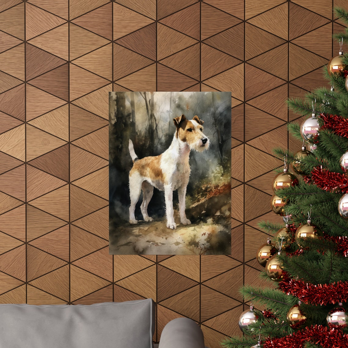 Wire Fox Terrier Dog Art Print Dog Wall Art Animal Art Print Animal Art Poster Dog Lover Gift Colorful Animal Wall Art Cool Dog Art - Image 3
