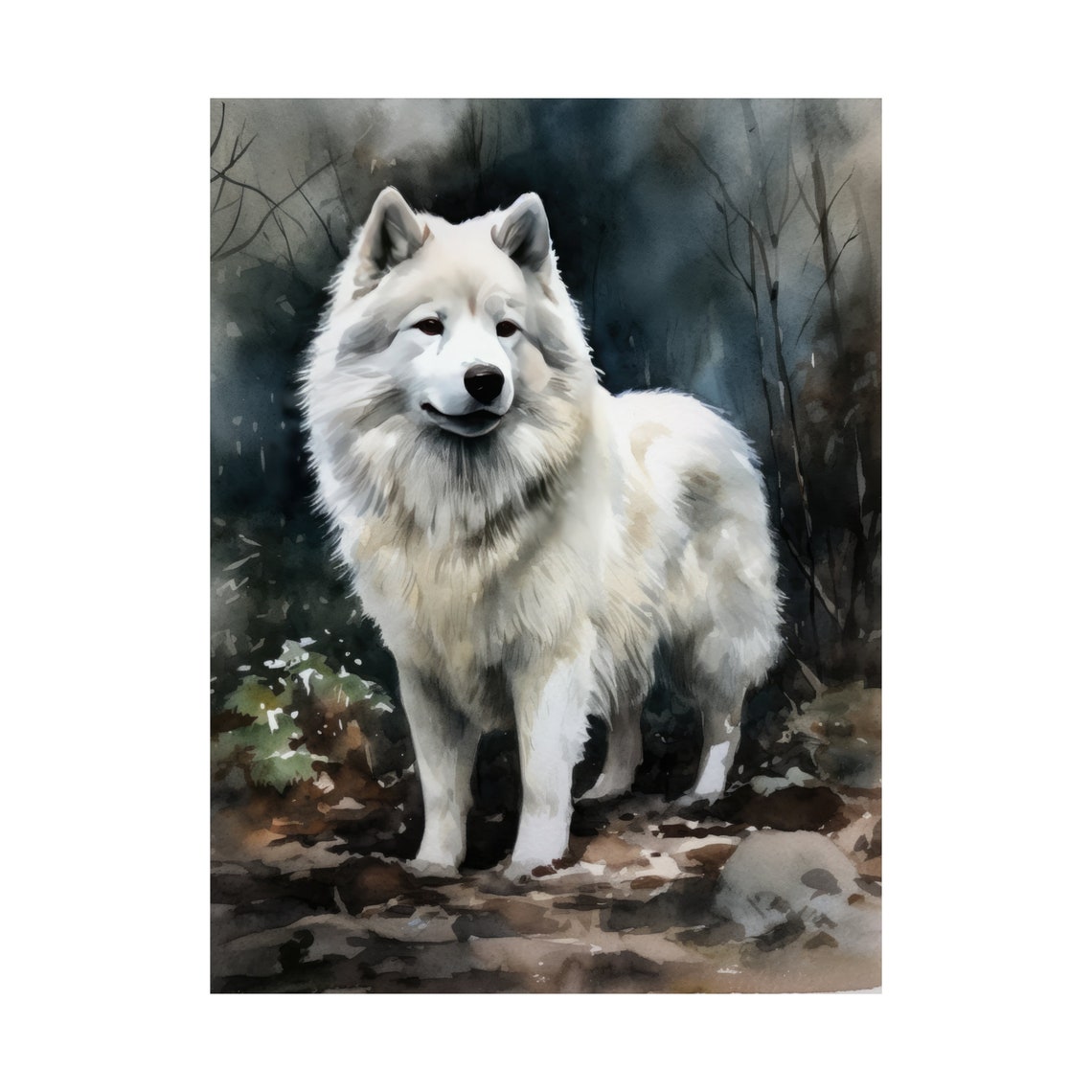 Samoyed Dog Art Print Dog Wall Art Animal Art Print Animal Art Poster Dog Lover Gift Colorful Animal Wall Art Cool Dog Art - Image 4