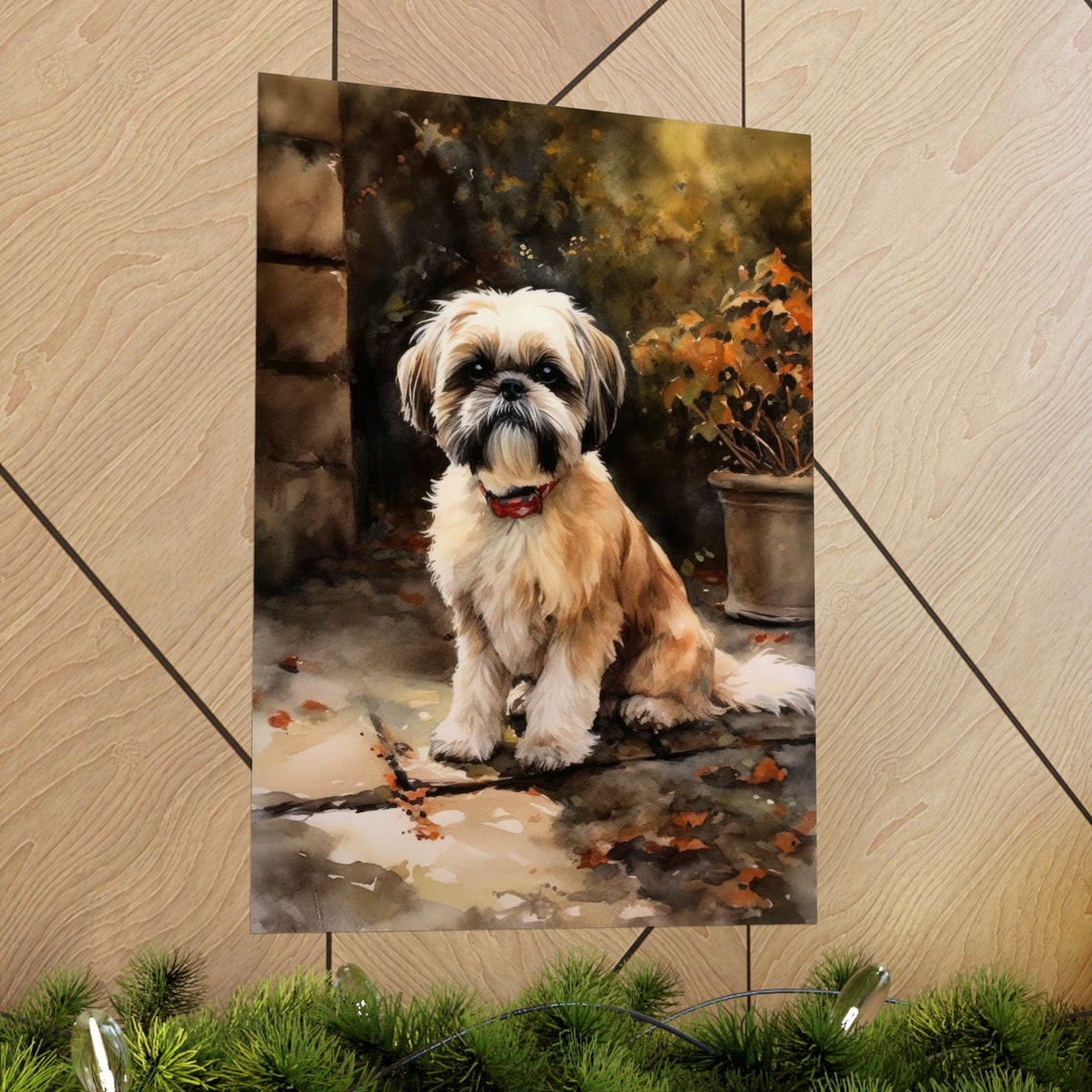 Shih Tzu Dog Art Print Dog Wall Art Animal Art Print Animal Art Poster Dog Lover Gift Colorful Animal Wall Art Cool Dog Art - Image 2