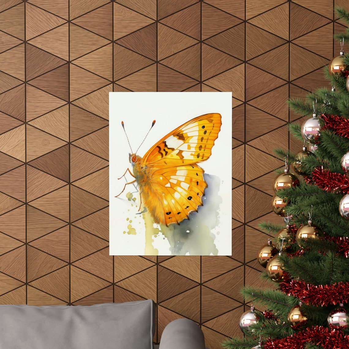 Orange Sulphur Butterfly Art Print Butterfly Home Dcor Watercolor Butterfly Painting Insect Wall Art Nature Lover Butterflies Artwork - Image 3