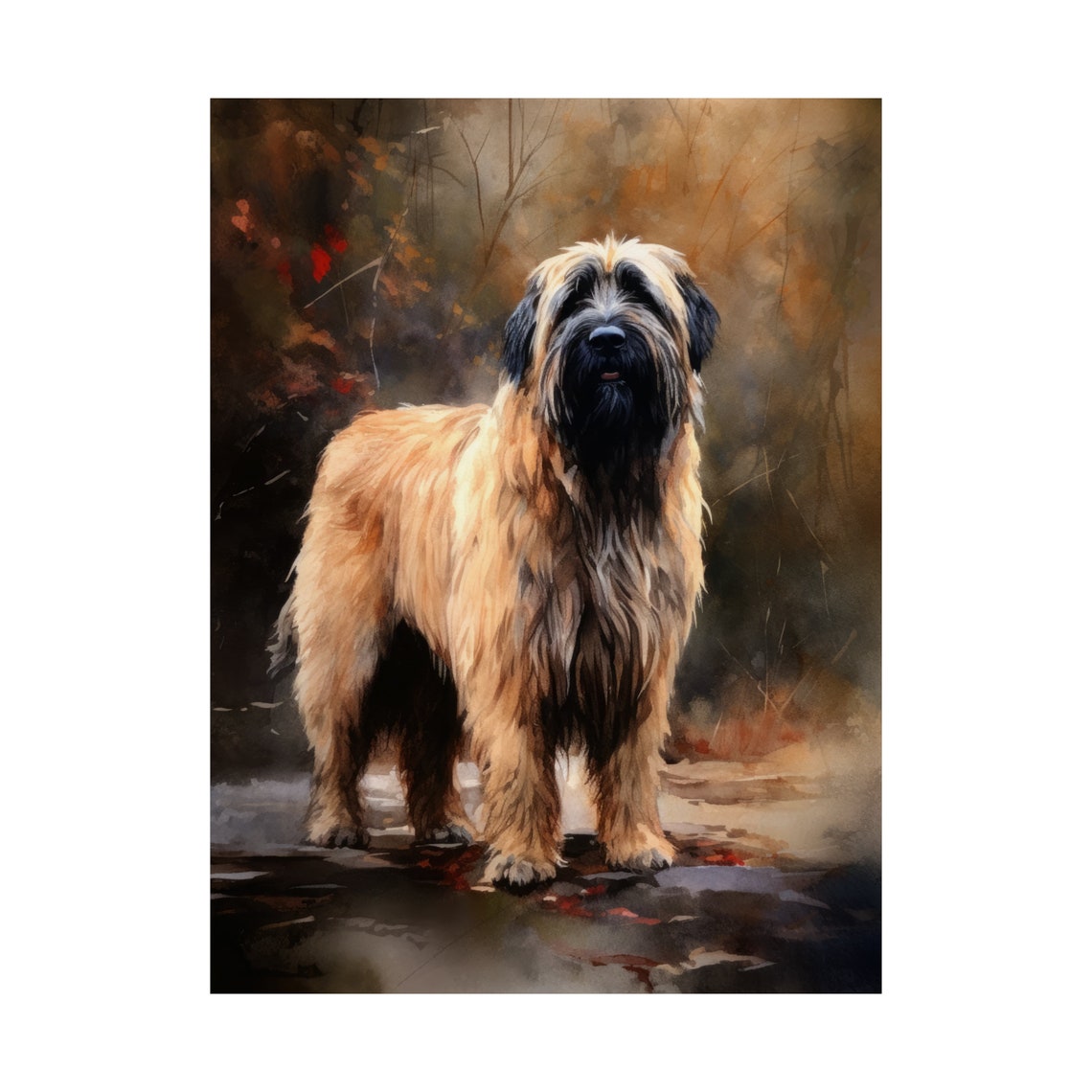 Briard Dog Art Print Dog Wall Art Animal Art Print Animal Art Poster Dog Lover Gift Colorful Animal Wall Art Cool Dog Art - Image 4