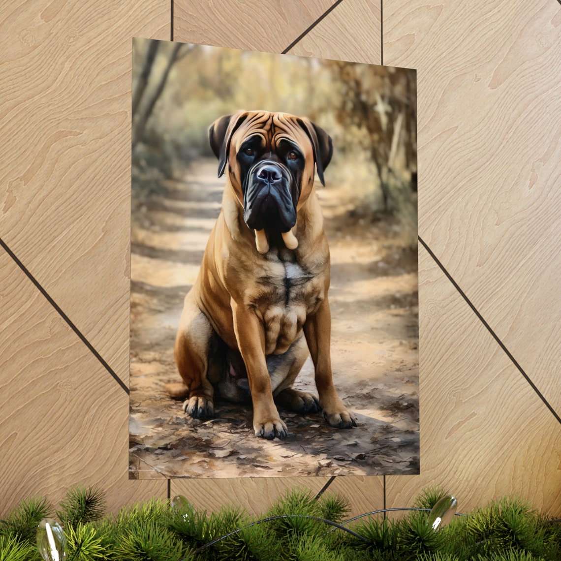 Mastiff Dog Art Print Dog Wall Art Animal Art Print Animal Art Poster Dog Lover Gift Colorful Animal Wall Art Cool Dog Art - Image 2