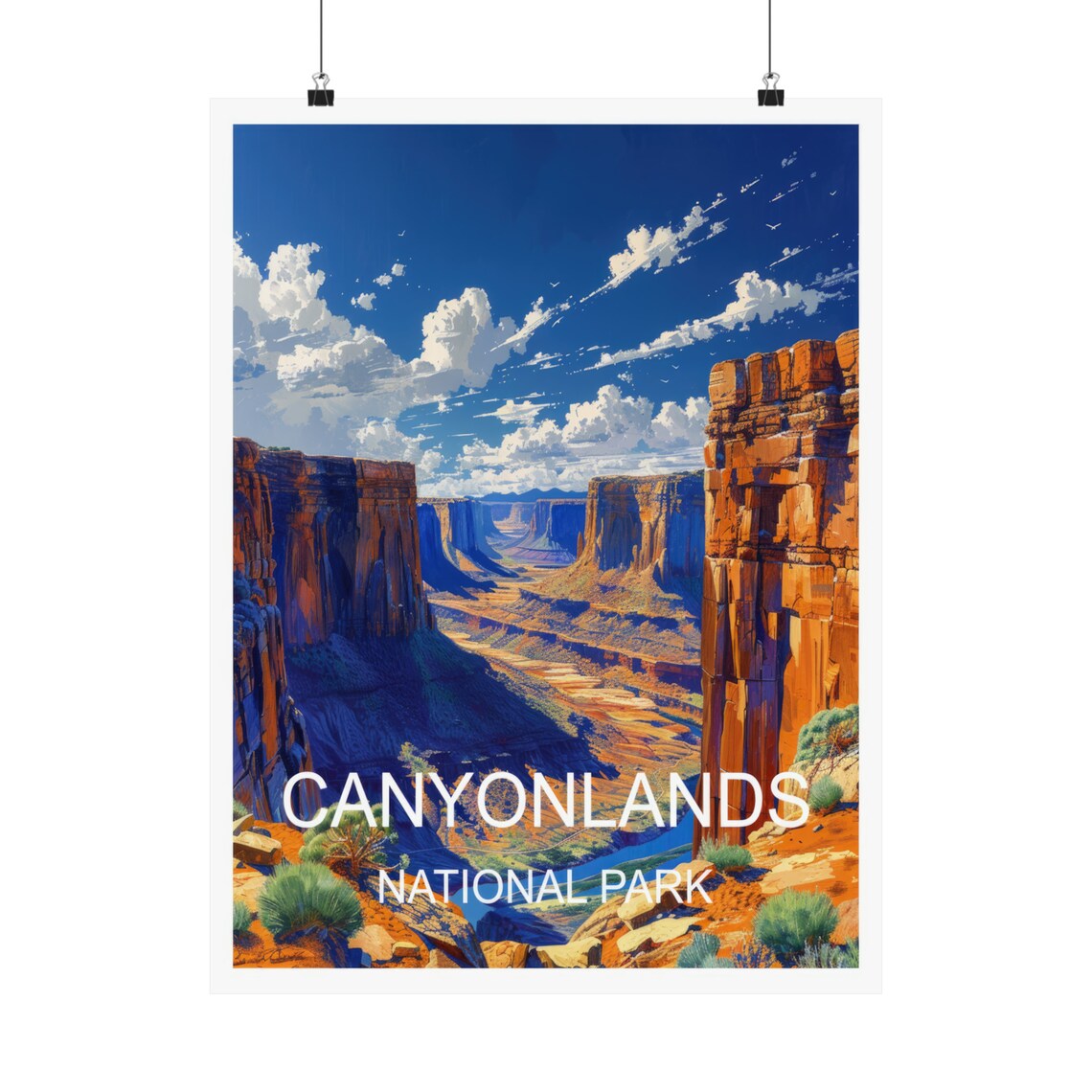 Canyonlands National Park Red Rock Canyon Vintage Travel Poster - Image 5