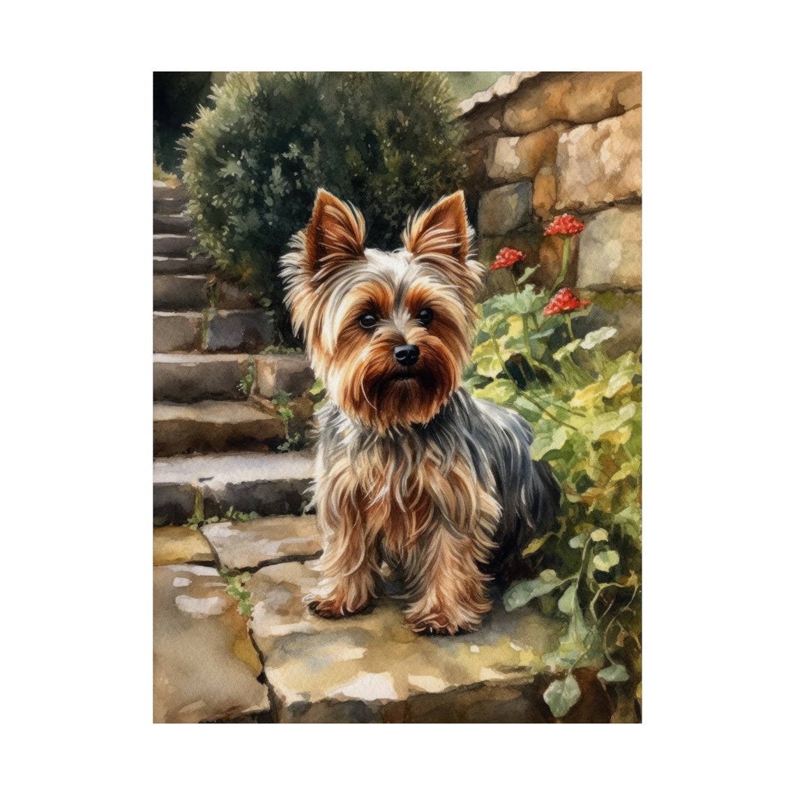 Yorkshire Terrier Dog Art Print Dog Wall Art Animal Art Print Animal Art Poster Dog Lover Gift Colorful Animal Wall Art Cool Dog Art - Image 4
