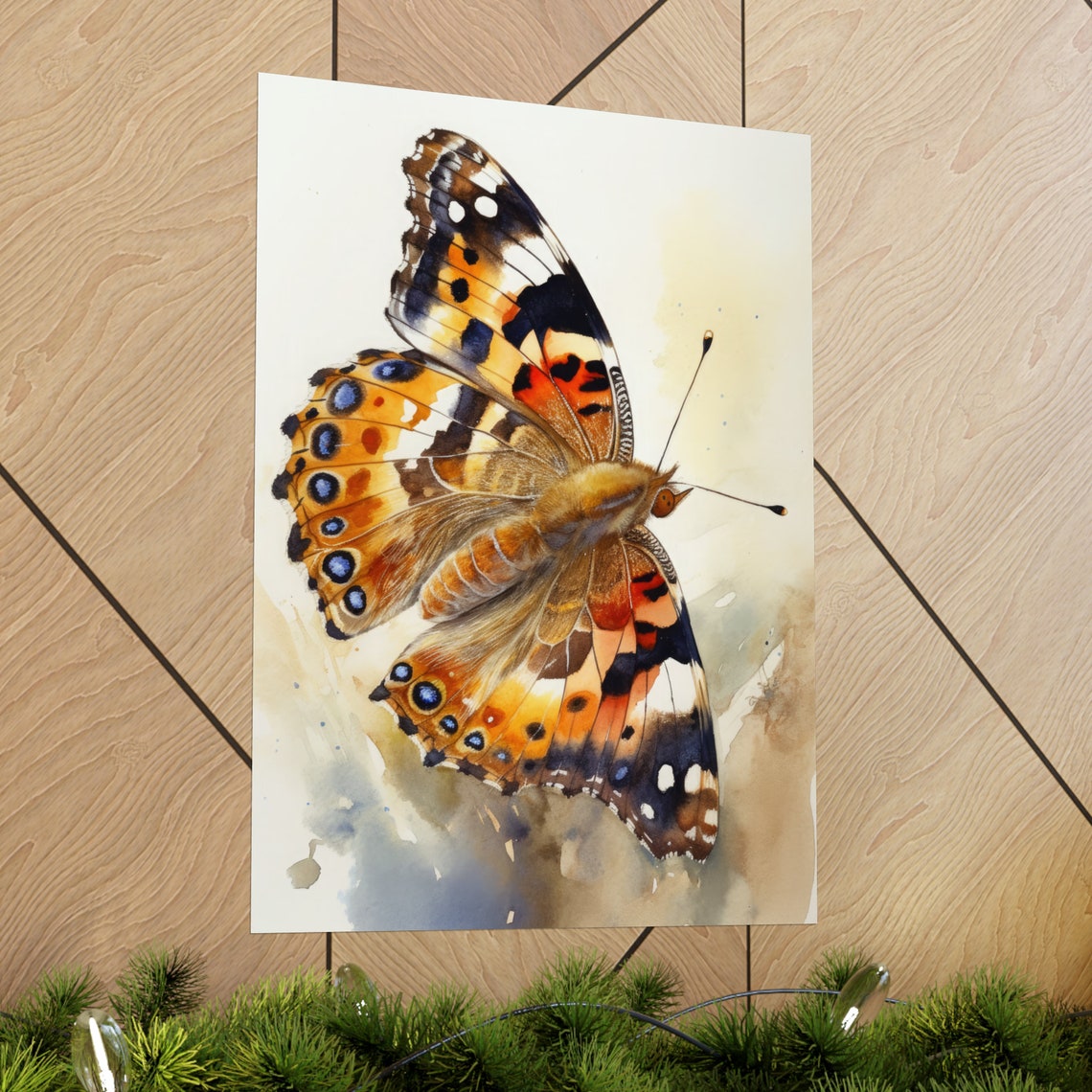 Painted Lady Butterfly Art Print Butterfly Home Dcor Watercolor Butterfly Painting Insect Wall Art Nature Lover Butterflies Artwork - Image 2