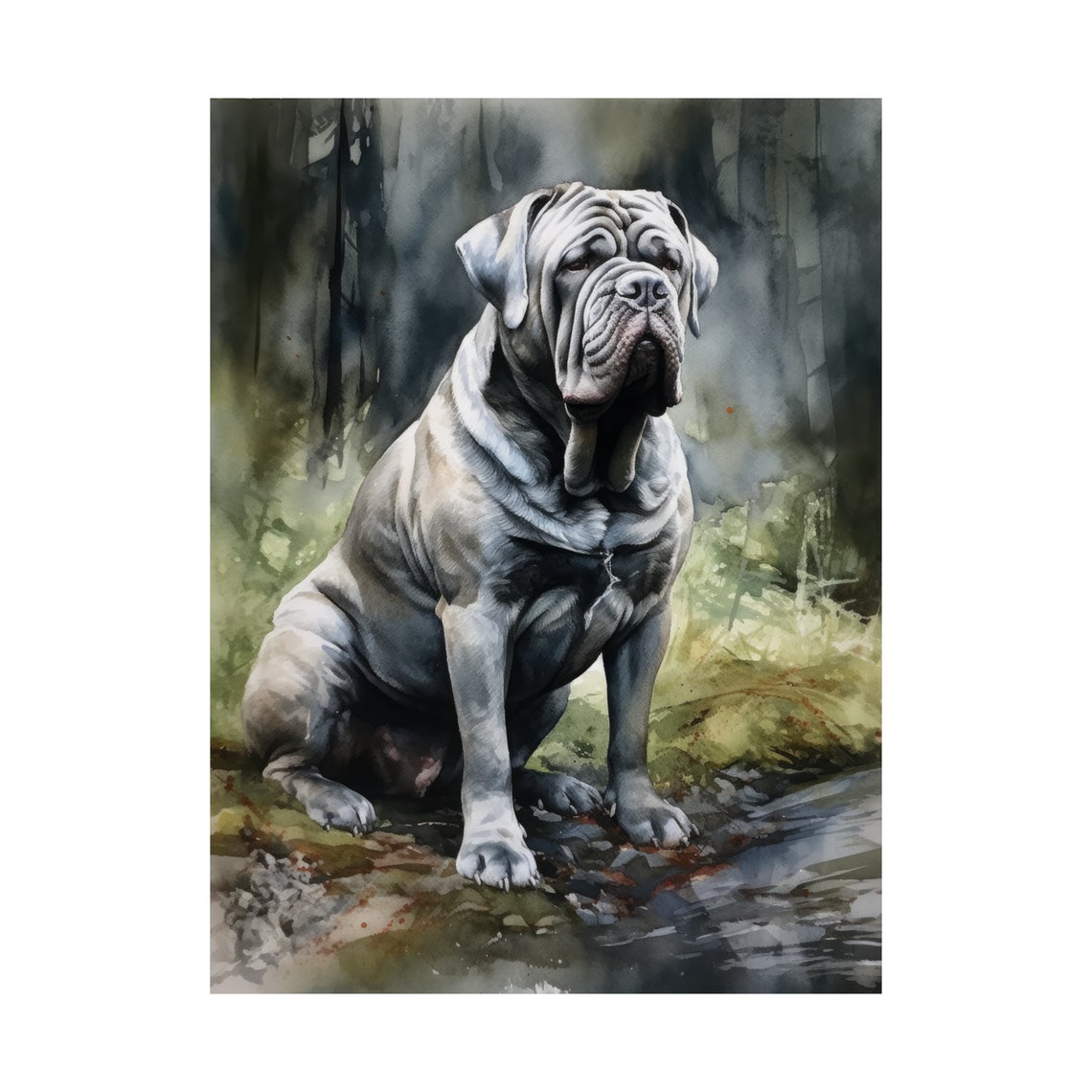 Neapolitan Mastiff Dog Art Print Dog Wall Art Animal Art Print Animal Art Poster Dog Lover Gift Colorful Animal Wall Art Cool Dog Art - Image 4