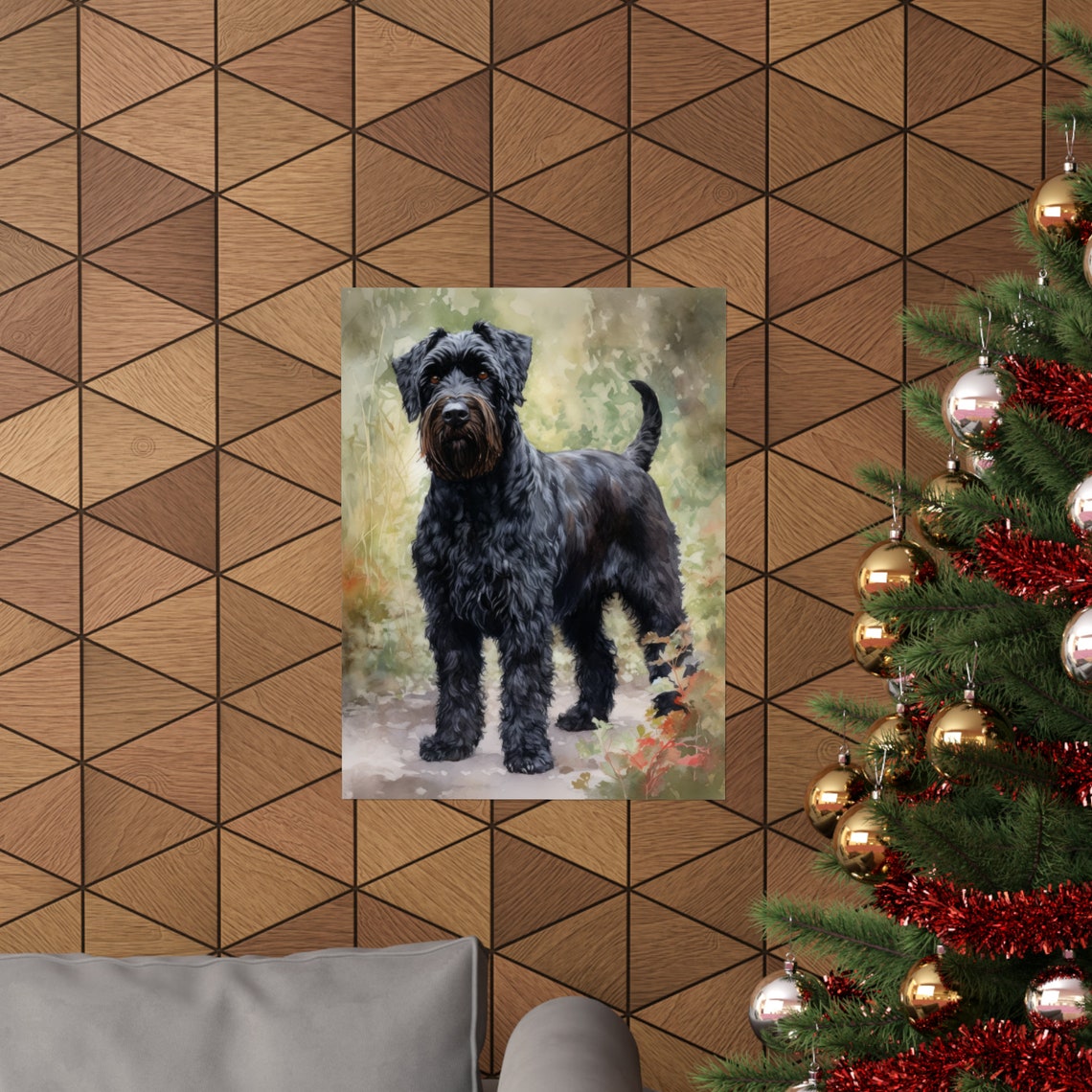 Black Russian Terrier Dog Art Print Dog Wall Art Animal Art Print Animal Art Poster Dog Lover Gift Colorful Animal Wall Art Cool Dog - Image 3