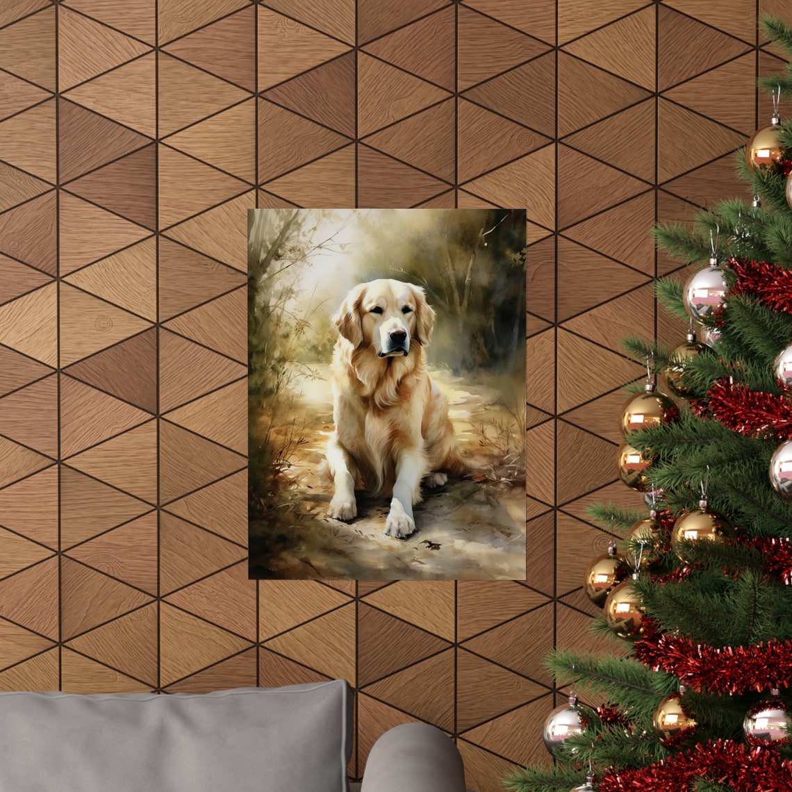 Golden Retriever Dog Art Print Dog Wall Art Animal Art Print Animal Art Poster Dog Lover Gift Colorful Animal Wall Art Cool Dog Art - Image 3