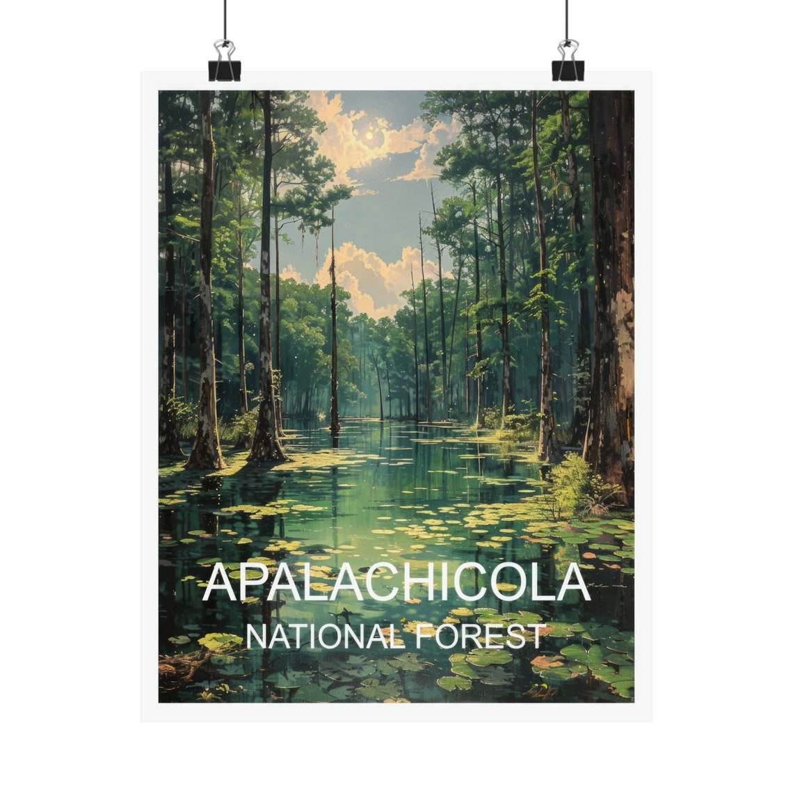 Apalachicola National Forest Cypress Swamp Serene Travel Poster - Image 4