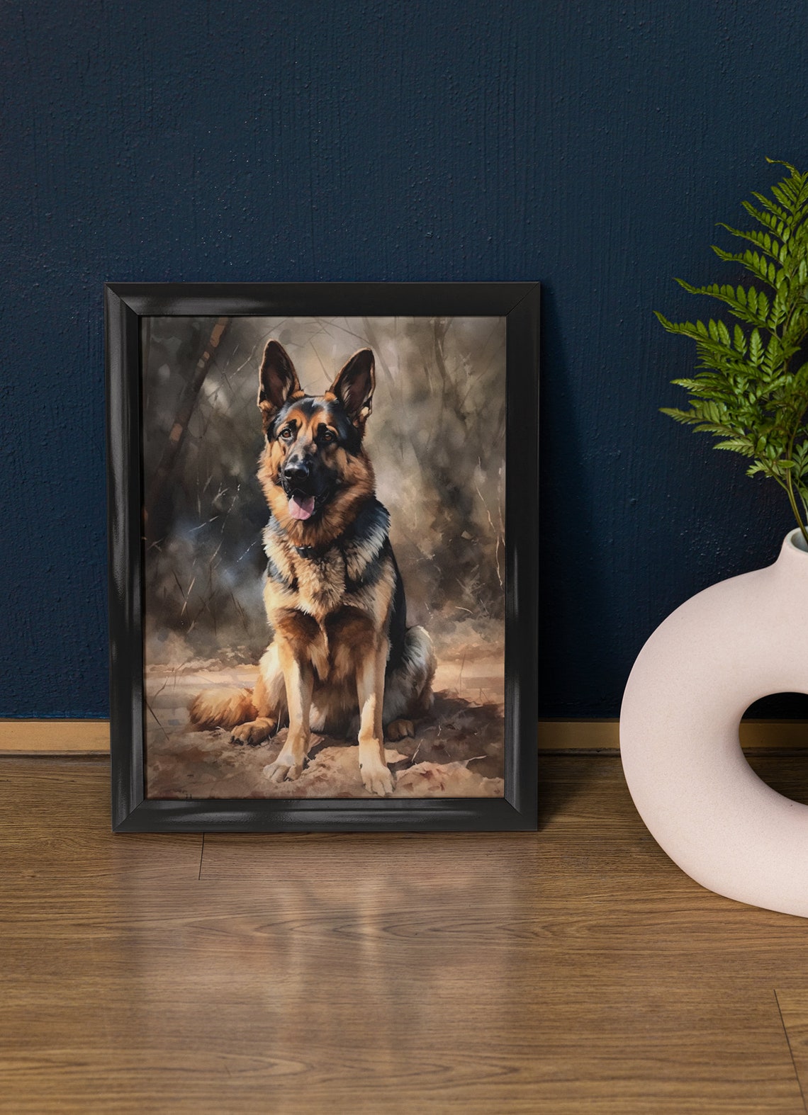 German Shepherd Dog Art Print Dog Wall Art Animal Art Print Animal Art Poster Dog Lover Gift Colorful Animal Wall Art Cool Dog Art