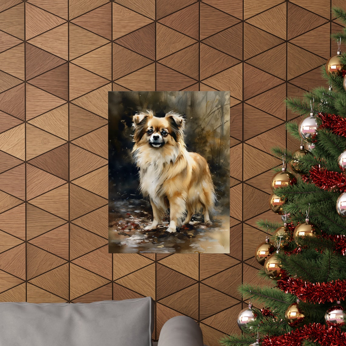 Tibetan Spaniel Dog Art Print Dog Wall Art Animal Art Print Animal Art Poster Dog Lover Gift Colorful Animal Wall Art Cool Dog Art - Image 3