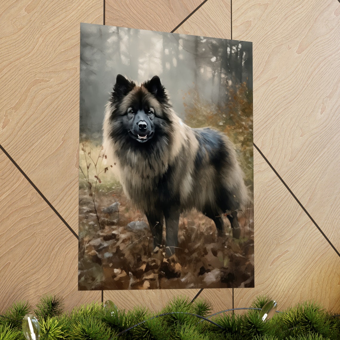 Keeshond Dog Art Print Dog Wall Art Animal Art Print Animal Art Poster Dog Lover Gift Colorful Animal Wall Art Cool Dog Art - Image 2
