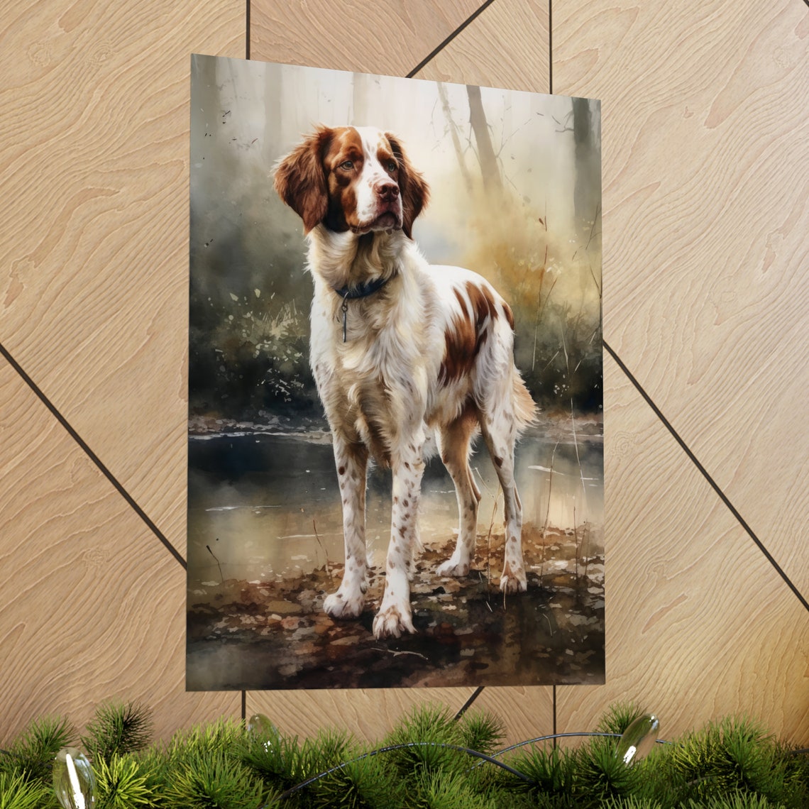 Brittany Dog Art Print Dog Wall Art Animal Art Print Animal Art Poster Dog Lover Gift Colorful Animal Wall Art Cool Dog Art - Image 2