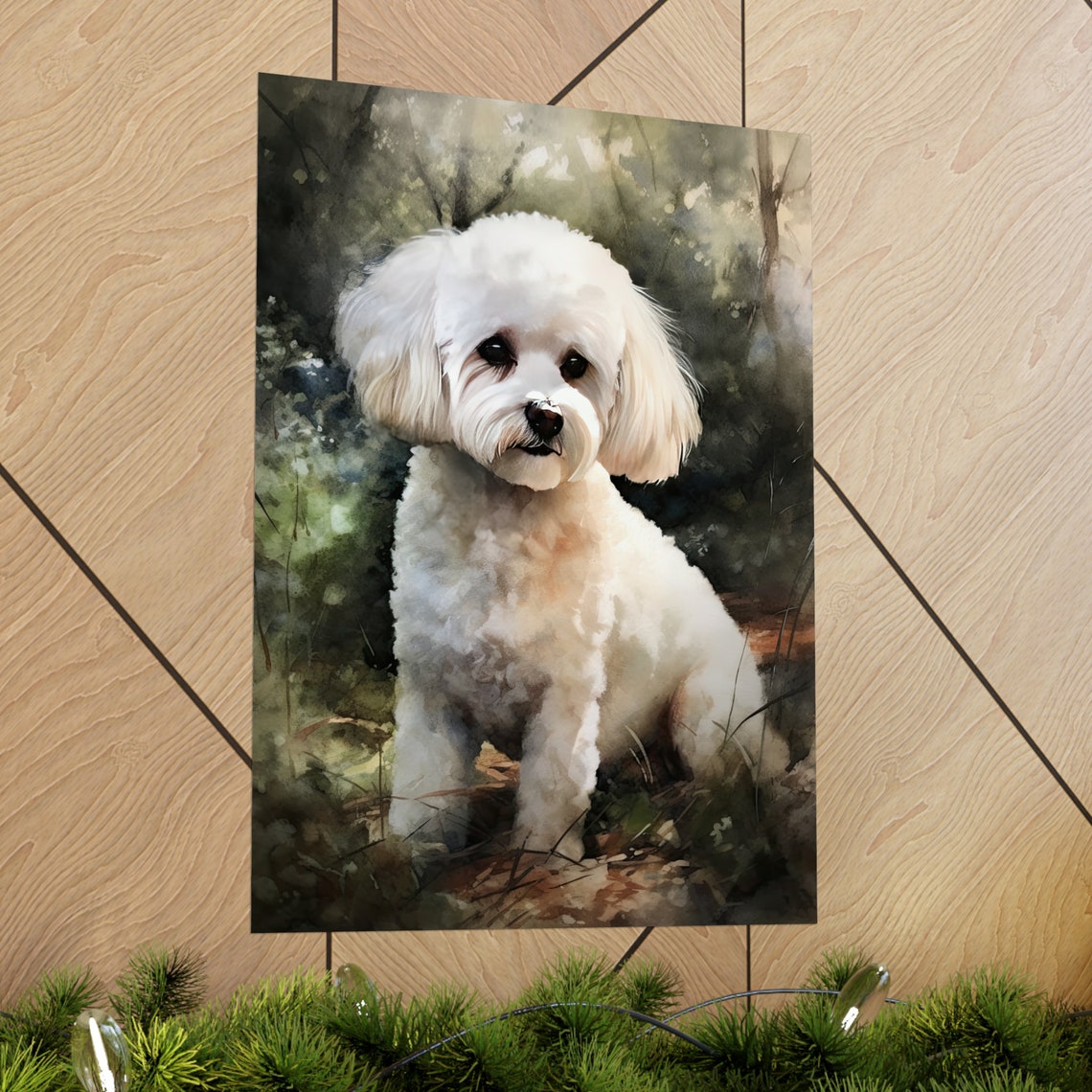 Bichon Frise Dog Art Print Dog Wall Art Animal Art Print Animal Art Poster Dog Lover Gift Colorful Animal Wall Art Cool Dog Art - Image 2