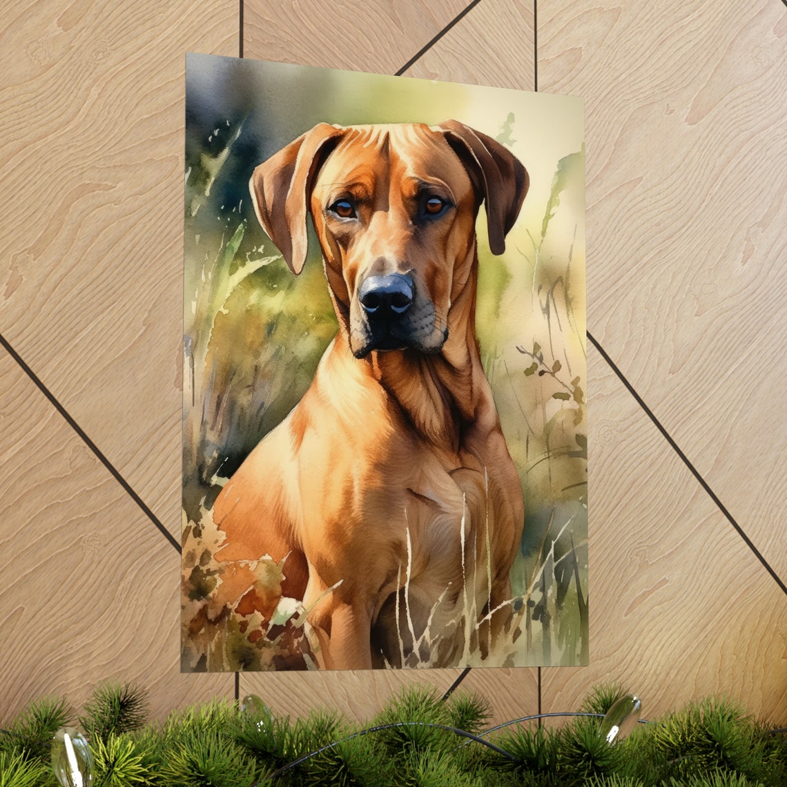 Rhodesian Ridgeback Dog Art Print Dog Wall Art Animal Art Print Animal Art Poster Dog Lover Gift Colorful Animal Wall Art Cool Dog Art - Image 2