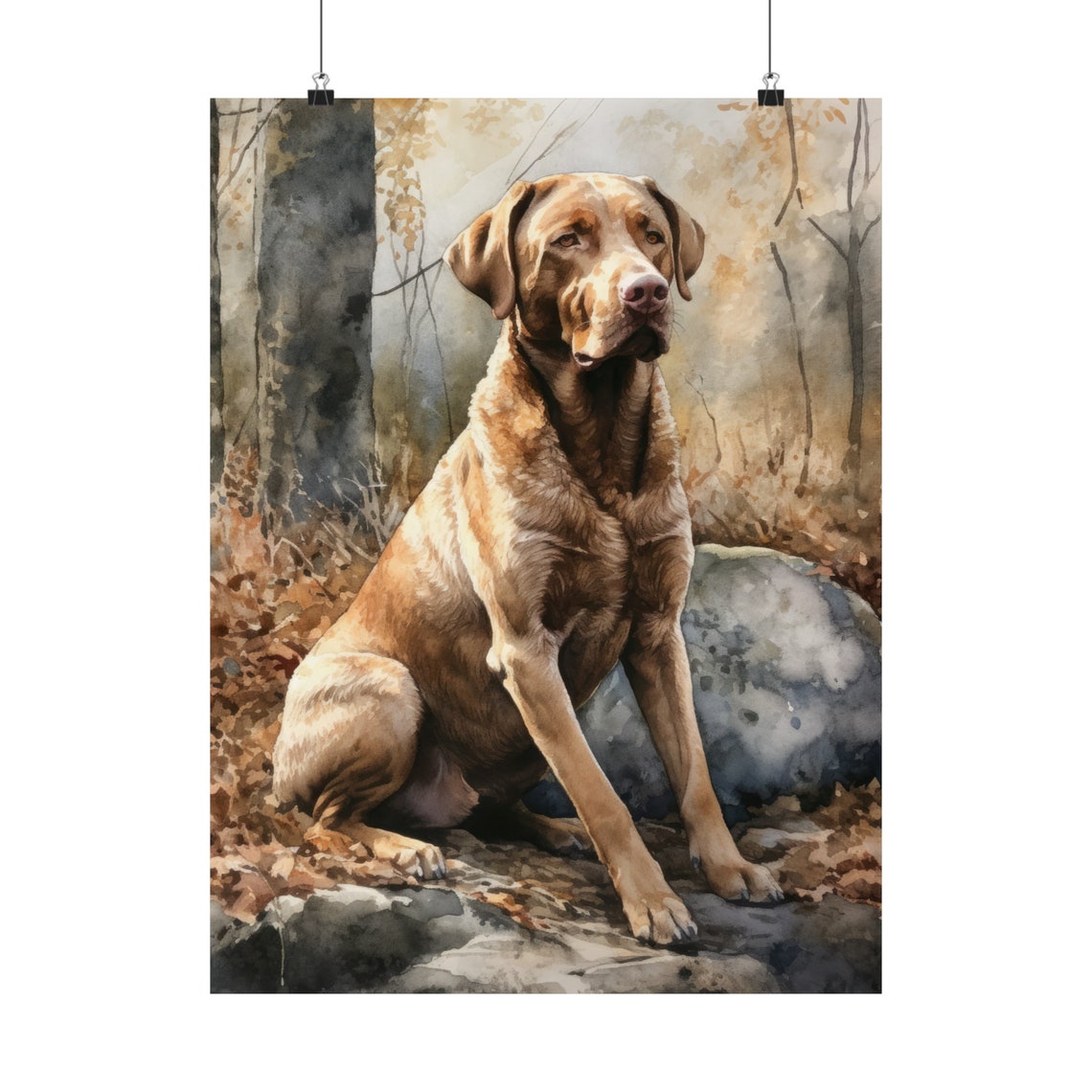 Chesapeake Bay Retriever Dog Art Print Dog Wall Art Animal Art Print Animal Art Poster Dog Lover Gift Colorful Animal Wall Art - Image 5