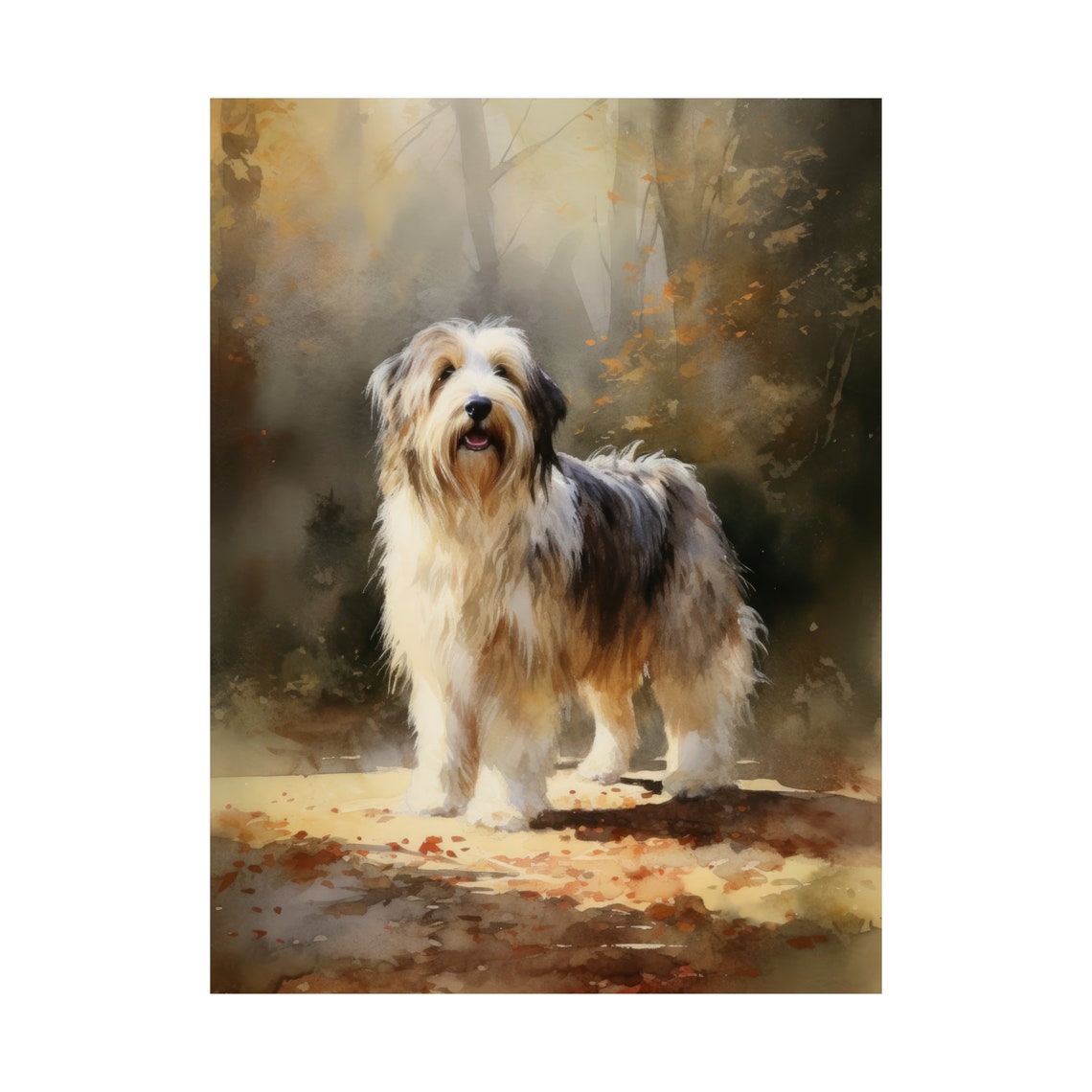 Bearded Collie Dog Art Print Dog Wall Art Animal Art Print Animal Art Poster Dog Lover Gift Colorful Animal Wall Art Cool Dog Art - Image 4