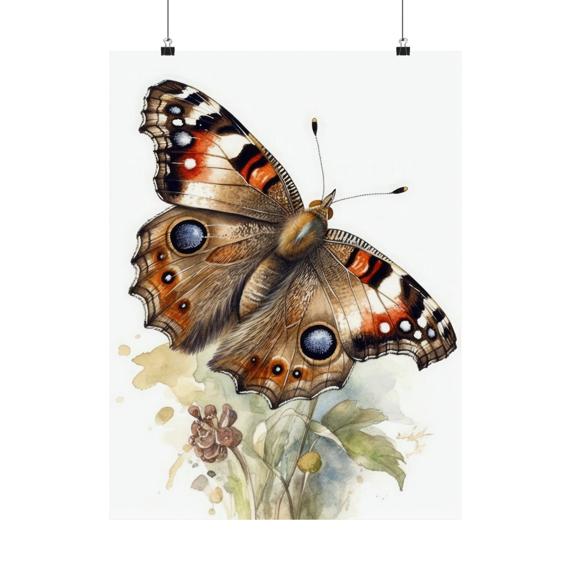 Common Buckeye Butterfly Art Print Butterfly Home Dcor Watercolor Butterfly Painting Insect Wall Art Nature Lover Butterflies Artwork - Image 5