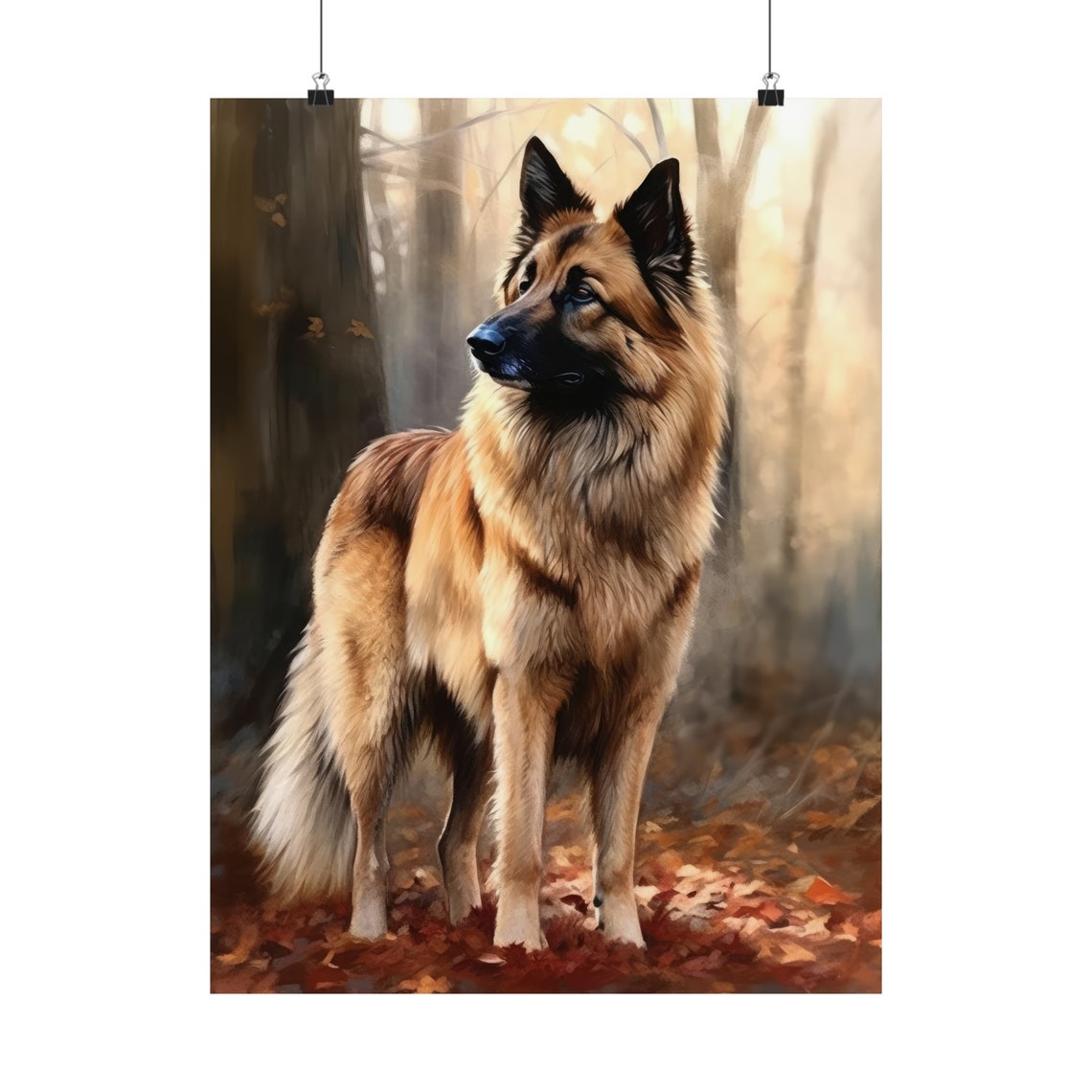 Belgian Tervuren Dog Art Print Dog Wall Art Animal Art Print Animal Art Poster Dog Lover Gift Colorful Animal Wall Art Cool Dog Art - Image 5