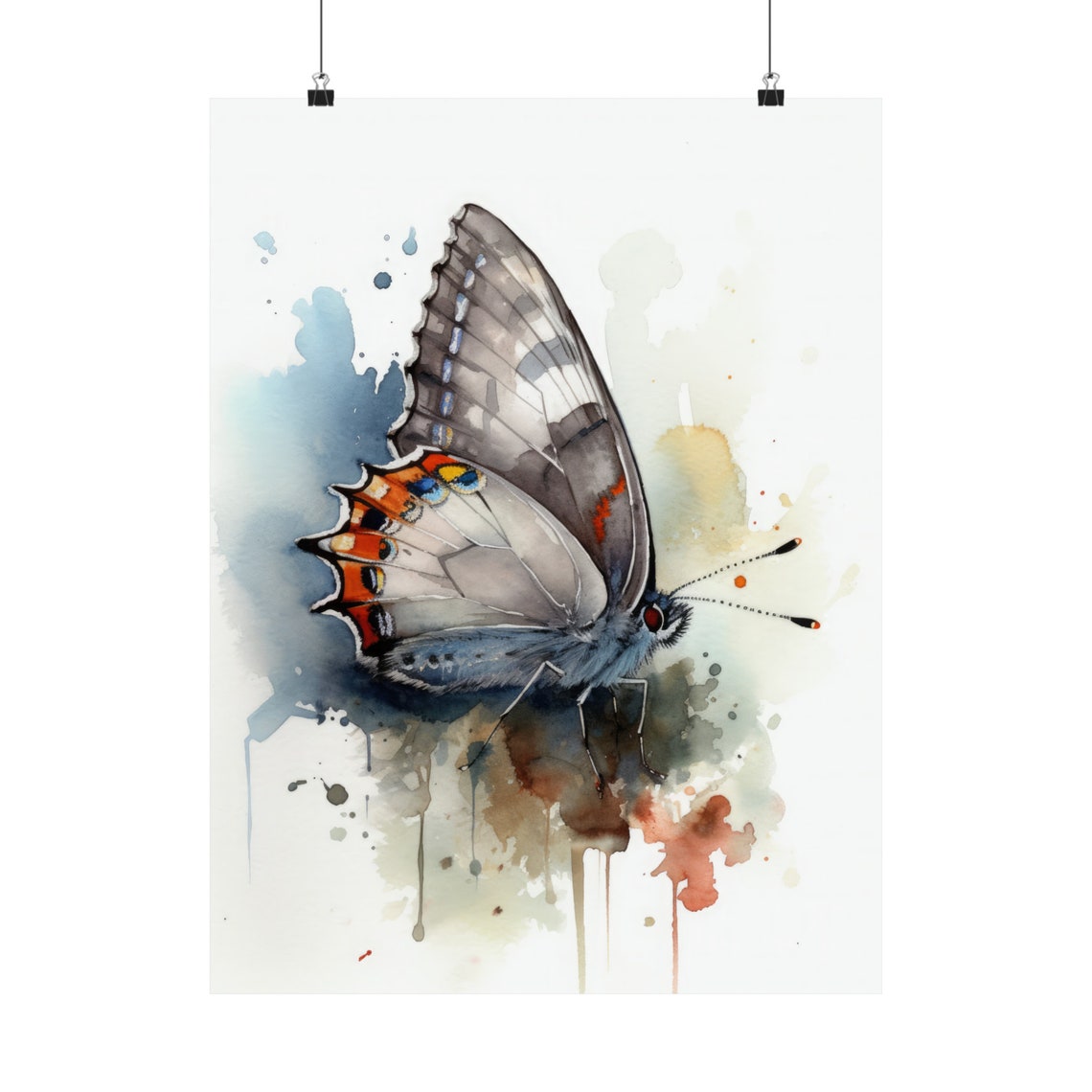 Gray Hairstreak Butterfly Art Print Butterfly Home Dcor Watercolor Butterfly Painting Insect Wall Art Nature Lover Butterflies Artwork - Image 5