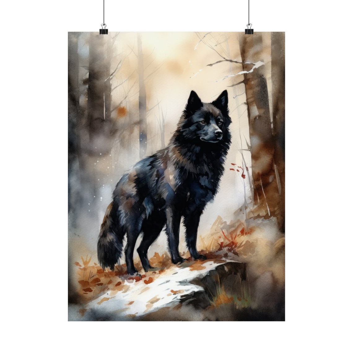 Schipperke Dog Art Print Dog Wall Art Animal Art Print Animal Art Poster Dog Lover Gift Colorful Animal Wall Art Cool Dog Art - Image 5