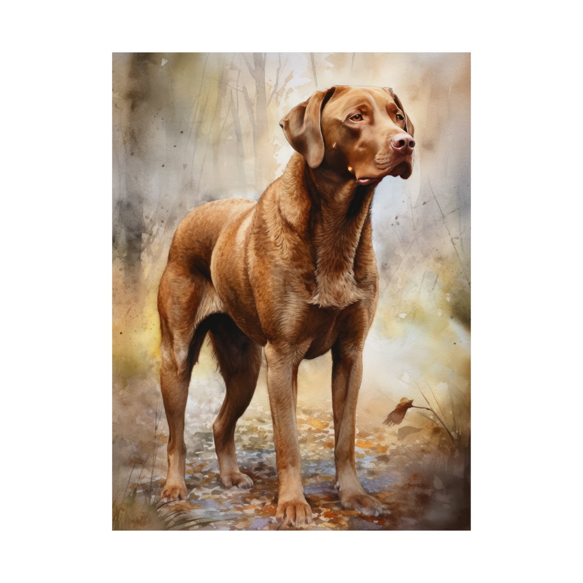 Chesapeake Bay Retriever Dog Art Print Dog Wall Art Animal Art Print Animal Art Poster Dog Lover Gift Colorful Animal Wall Art - Image 4