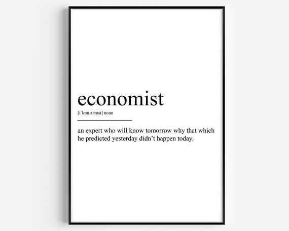 Economist Definition Art Print, Typography Quote