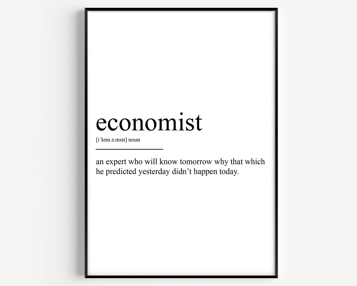Economist Definition Art Print, Typography Quote
