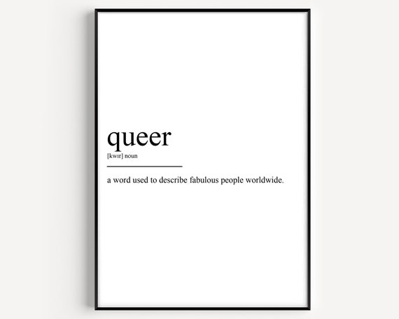 Queer Definition Typography Art Print