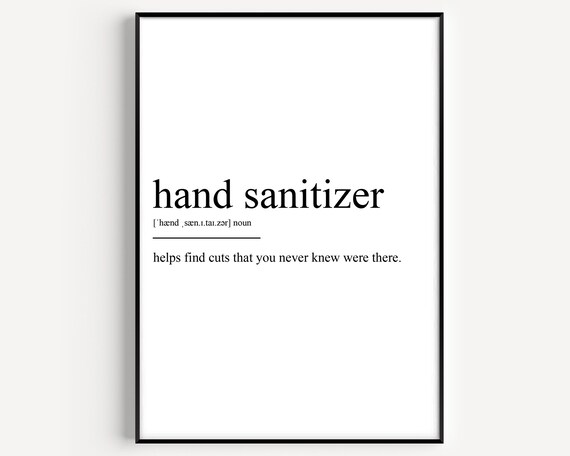 Hand Sanitizer Definition Poster