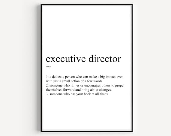 Executive Director Definition Poster Print
