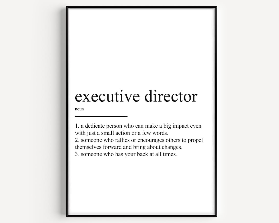 Executive Director Definition Poster Print