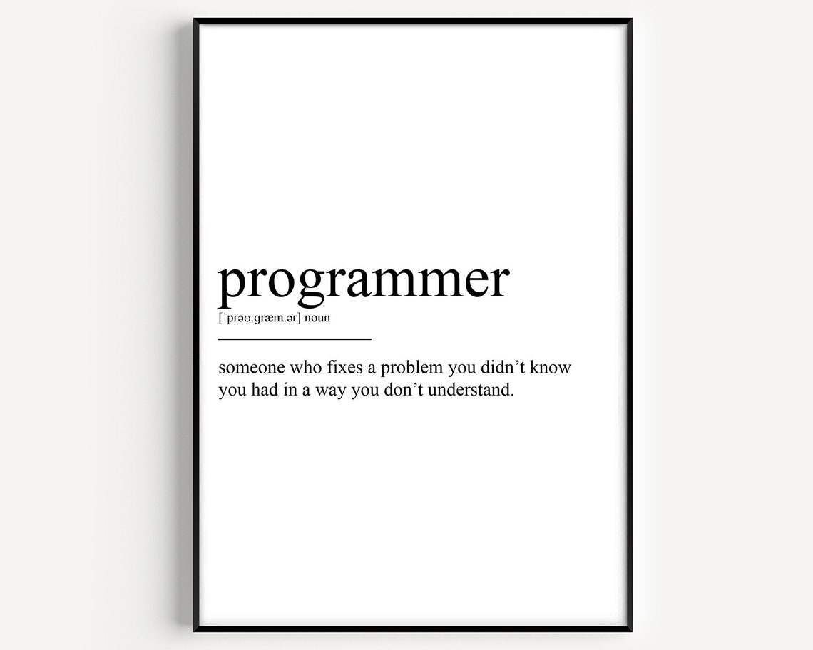 Programmer Definition Art Print
