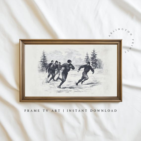 Antique Football Players, Vintage Sports Art Print