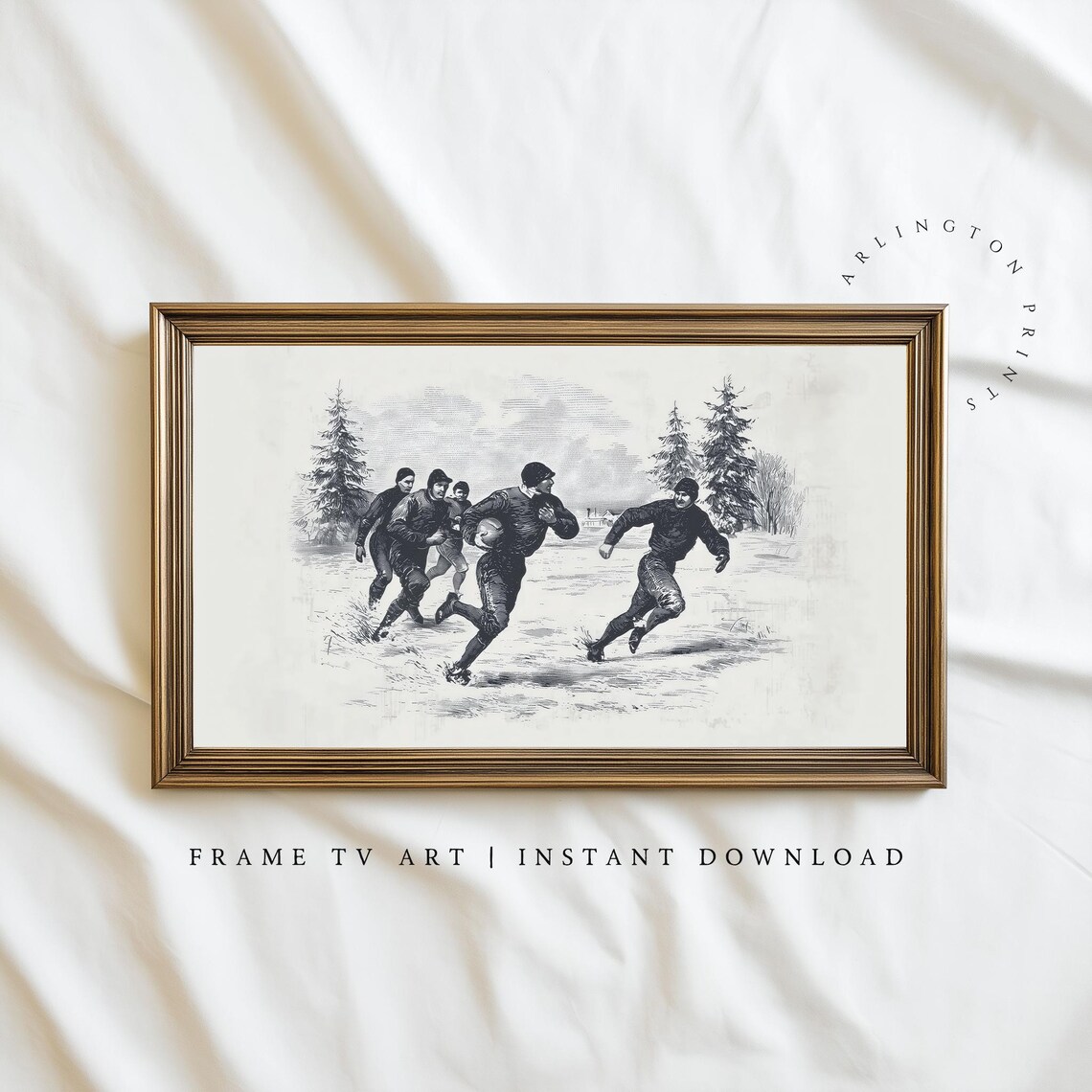 Antique Football Players, Vintage Sports Art Print