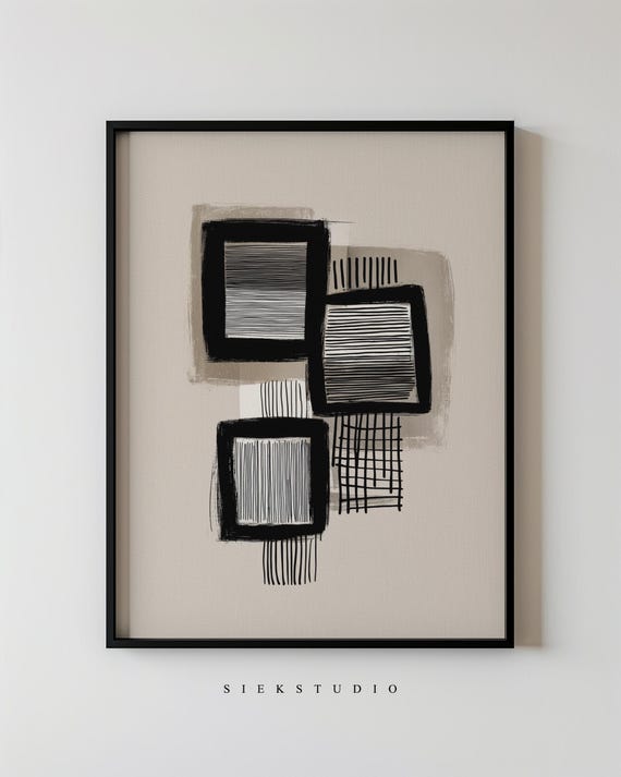 Minimalist Abstract Bold Shapes Wall Art Print