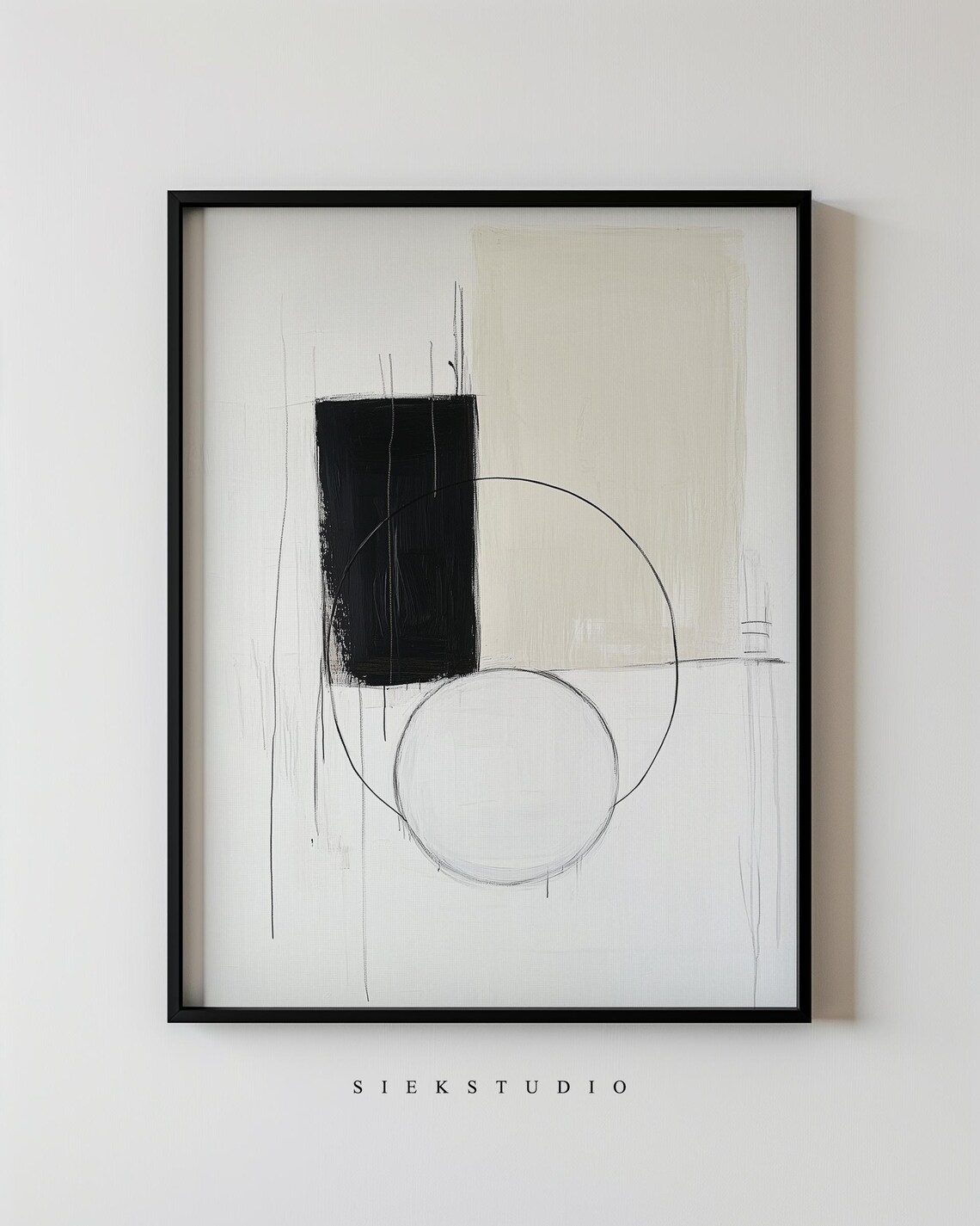 Abstract Geometry Minimalist Line Art, Art Print