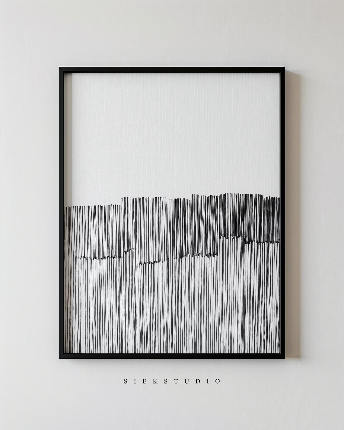 Minimalist Abstract Lines Modern Black And White Vertical Stripe Drawing Wall Art Neutral Contemporary Decor For Living Room 131
