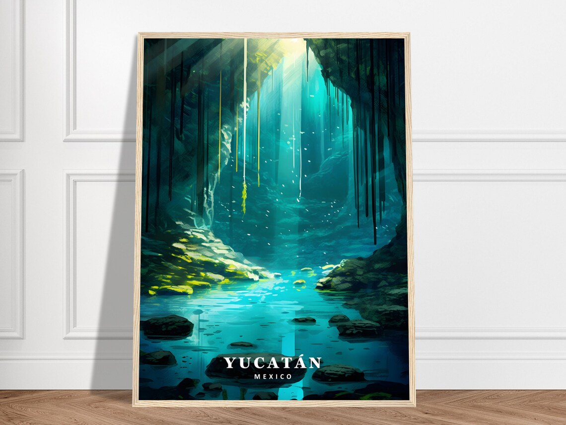 Cenotes Of Yucatan Travel Poster, Mexico Collection