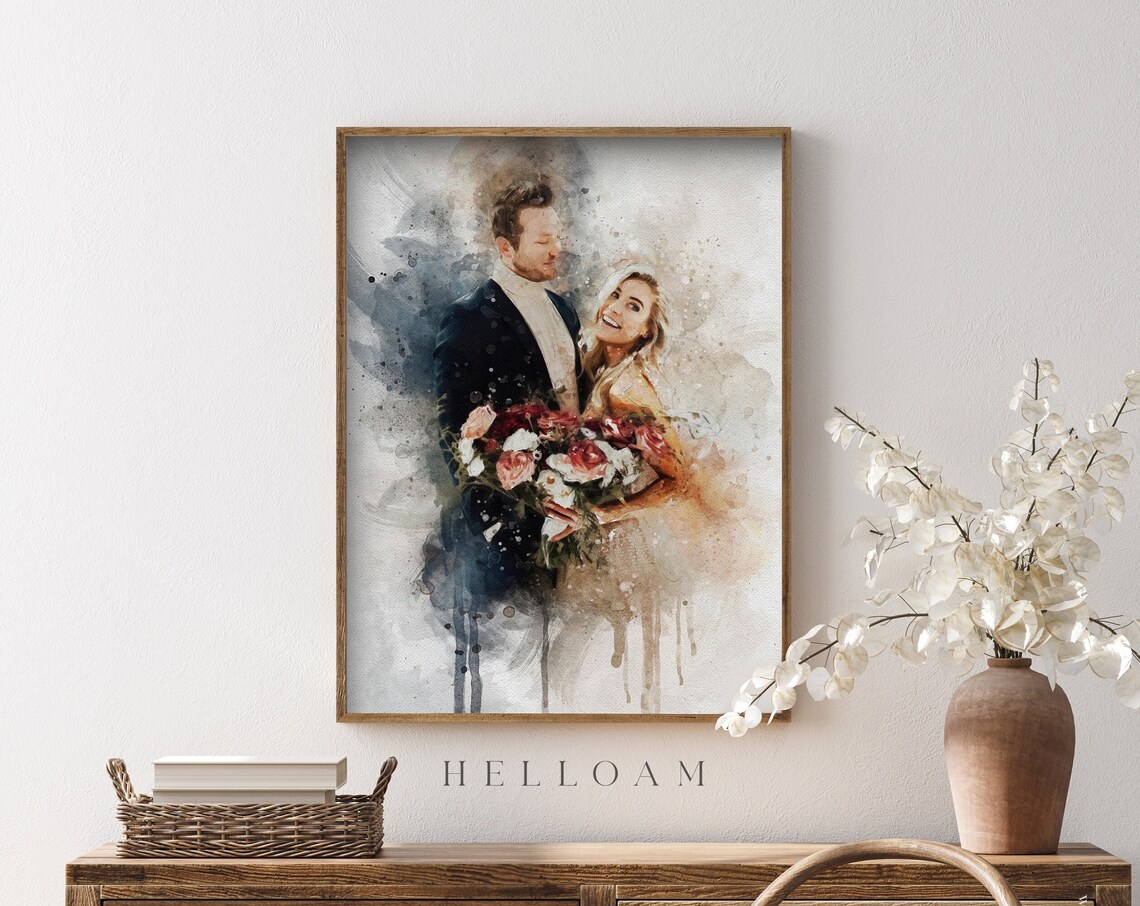 Personalized Portrait Painting From Photo Art Print - Image 2